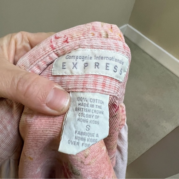 Vintage Corduroy Floral Blouse - Picture 6 of 6